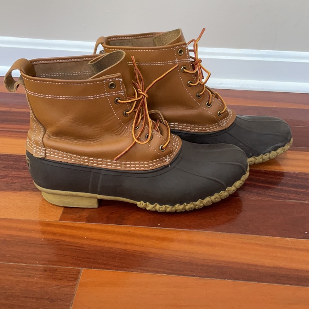 L.L. Bean Brown Two-Tone Duck Boots - Picture 4 of 7